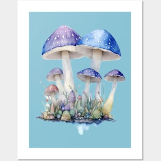 Fantasy Mushroom Family Posters and Art